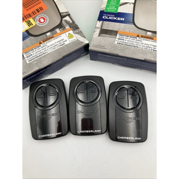 Chamberlain KLIK5U Universal Garage Door Opener Remote Control lot of 3 - Picture 3 of 7